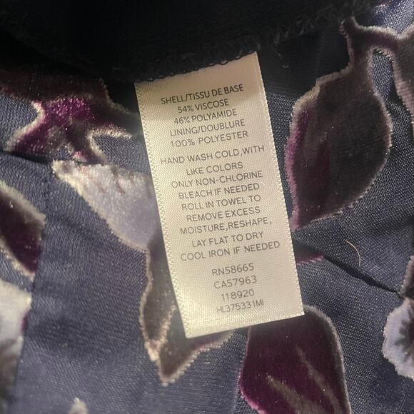 Chelsea28 Burnout Velvet Romantic Floral Dress – Size Large - Picture 14 of 16